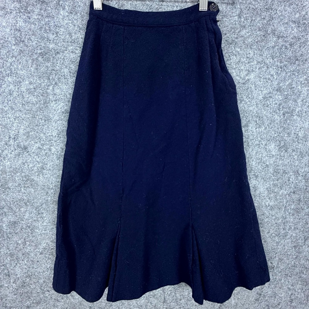 Vintage Womens A-Line Skirt Black Capsule Neutral‎ Academia Business Career